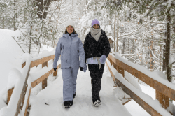 Trottoir de bois Activité hiver Le Baluchon, St-Paulin, Mauricie