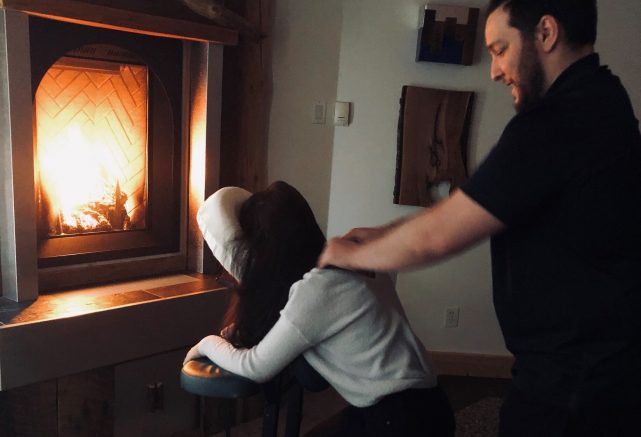 Massage on a chair