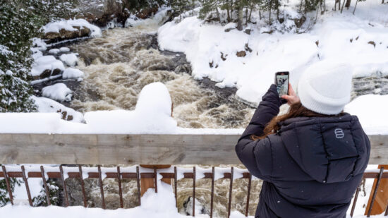 Randonnée en hiver. Rivière Du Loup