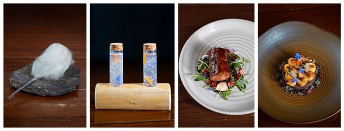 Menu gastronomique huit service du Baluchon, printemps été 2026