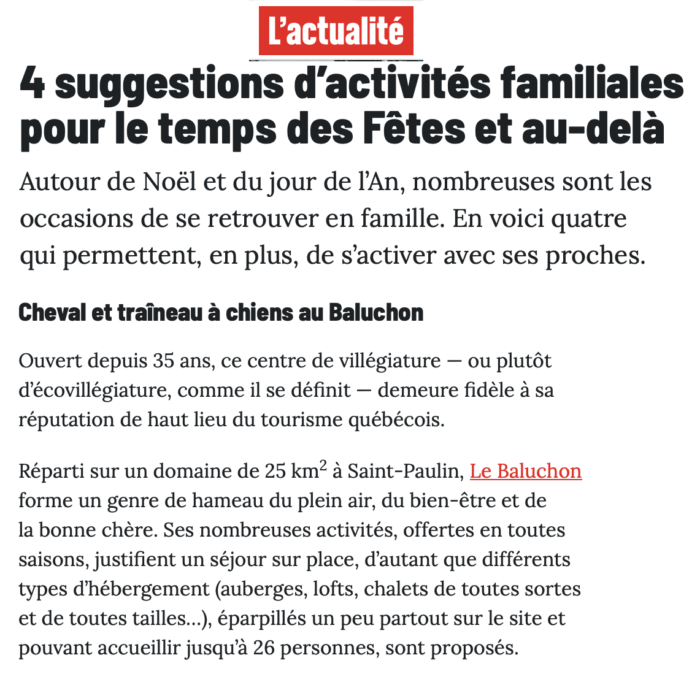 Article L'Actualité 2025