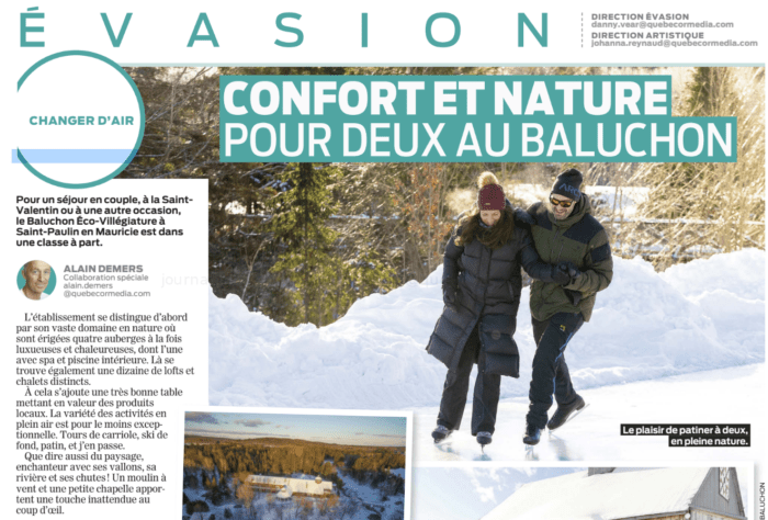 Article d'Alain Demers sur Le Baluchon dans Le Journal de Montréal, 24-01-2026