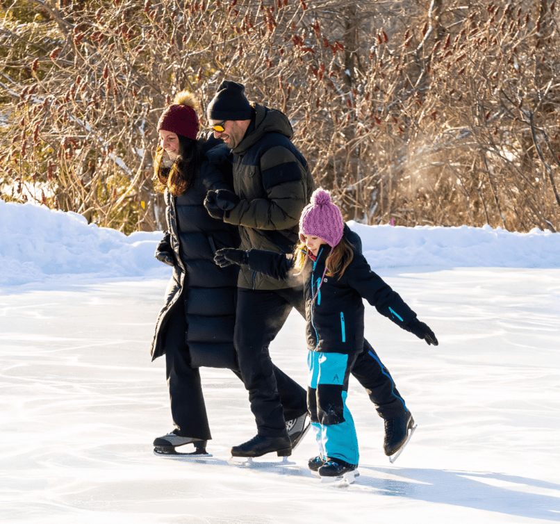 Famille patinoire